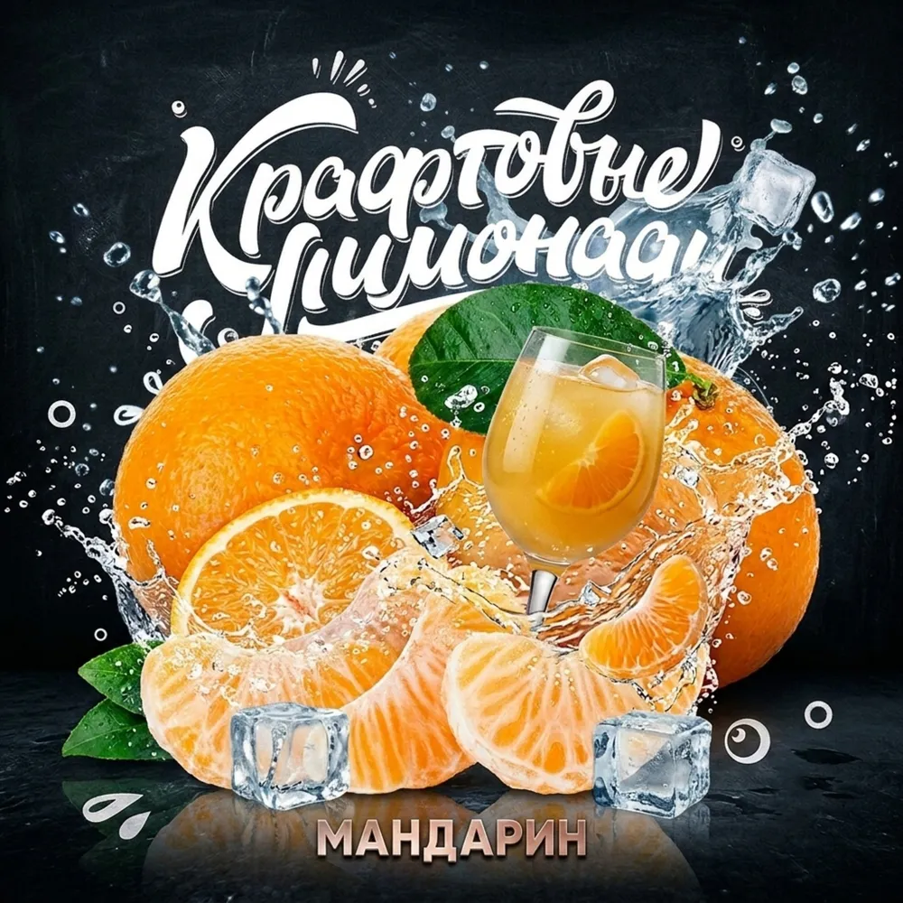 Напиток безалкогольный газированный низкокалорийный «Со вкусом мандарина» ("КРАФТОВЫЕ ЛИМОНАДЫ") PET-KEG 30 A