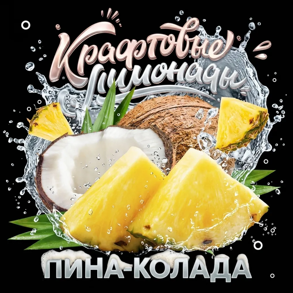 Напиток безалкогольный газированный низкокалорийный «Пина-Колада» ("КРАФТОВЫЕ ЛИМОНАДЫ") PET-KEG 30 A