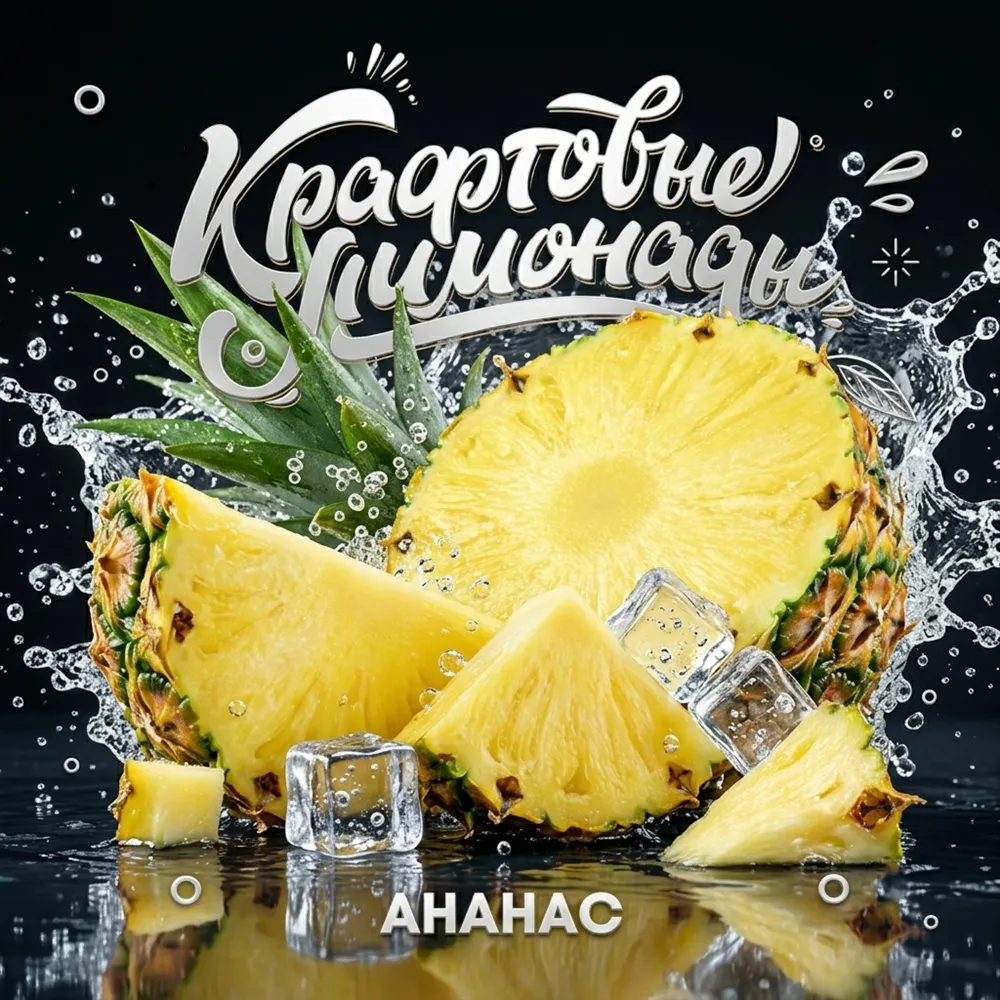 Напиток безалкогольный газированный низкокалорийный «Со вкусом ананаса» ("КРАФТОВЫЕ ЛИМОНАДЫ") PET-KEG 30 A