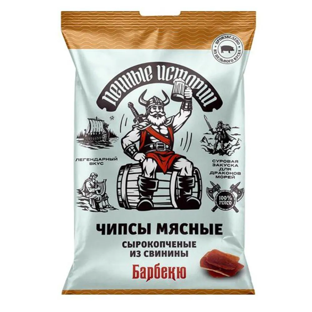 Чипсы из свинины "Барбекю" "Пенные истории" шт/45гр