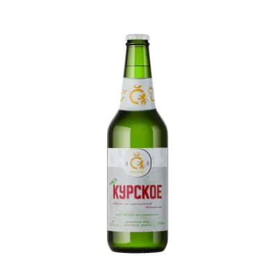 Курское пиво светлое фильтрованное пастеризованное 0,45л ст.б./уп. 12 шт