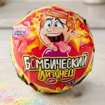 Карамель на палочке с подарком "Лизунец MAXI Бомбический"  уп/24шт*112гр