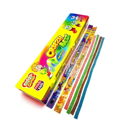 Мармелад в кислой обсыпке "CRAZY GUMMY CRAZY BELT" (кислый ремешок) ассорти уп/72шт*15гр