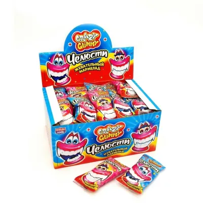 Жевательный мармелад "Crazy Gummy Челюсти"  уп/48шт*10гр