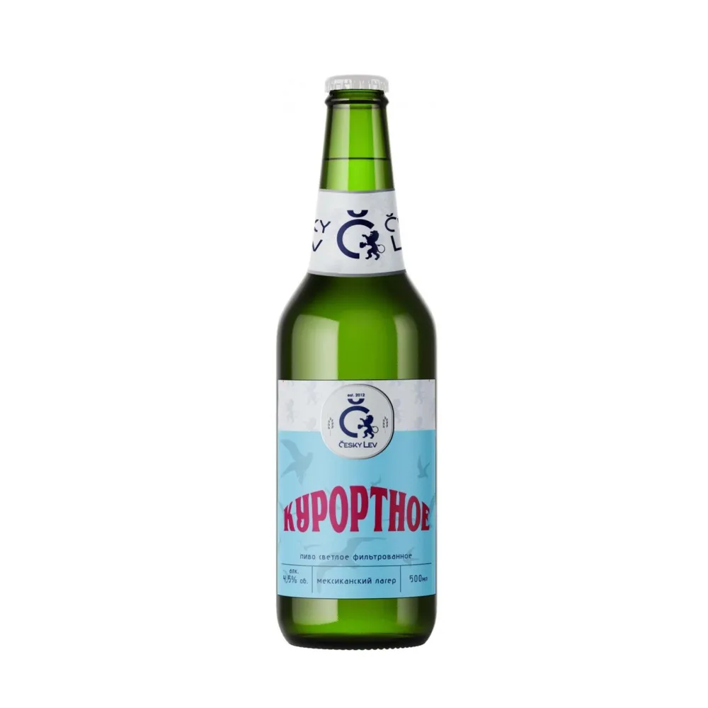 Курортное пиво светлое фильтрованное пастеризованное 0,45л ст.б./уп. 12 шт