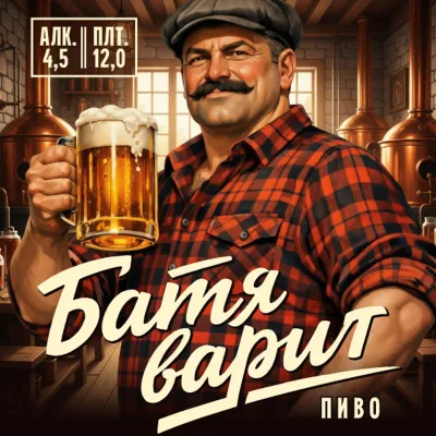 Батя варит светлое фильтрованное пиво