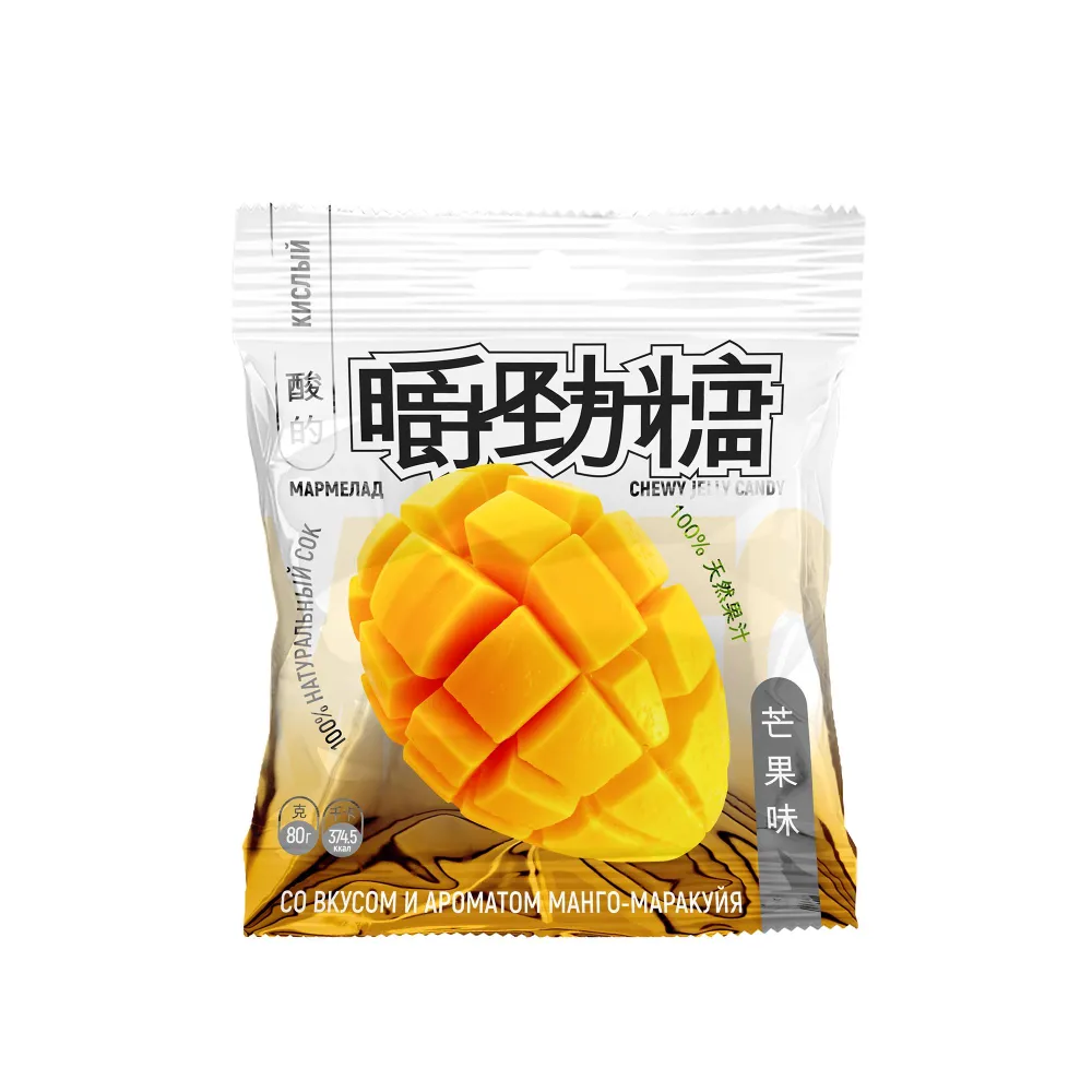 ASIA LINE  КУСОЧКИ РЕМЕШОК МАНГО-МАРАКУЙЯ КИСЛЫЙ шт/80гр