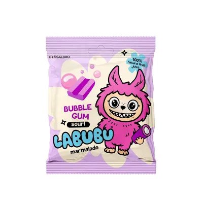 LABUBU PACK КУСОЧКИ КАРАНДАШ БАБЛ-ГАМ КИСЛЫЙ шт/45гр