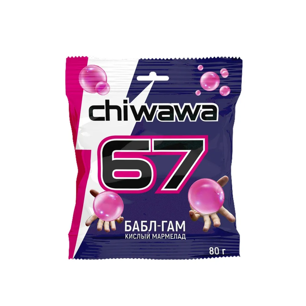 SIX-SEVEN PACK КУСОЧКИ КАРАНДАШ БАБЛ-ГАМ КИСЛЫЙ шт/80гр