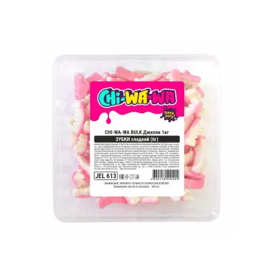 CHI-WA-WA BULK ДЖЕЛЛИ (6г) ЗУБКИ СЛАДКИЙ шт/1кг