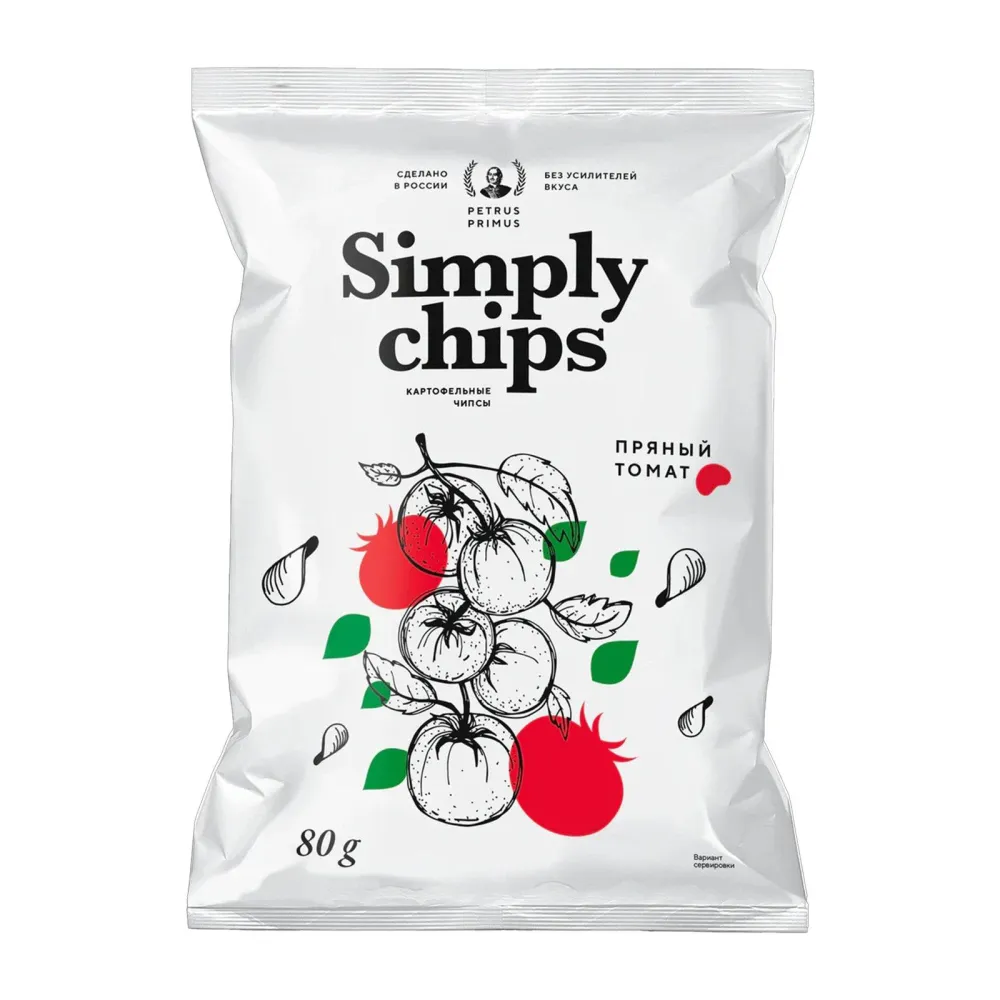 Чипсы картофельные Simply Chips Пряный томат шт/ 80г