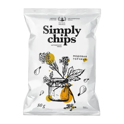 Чипсы картофельные Simply Chips Медовая горчица шт/ 80г