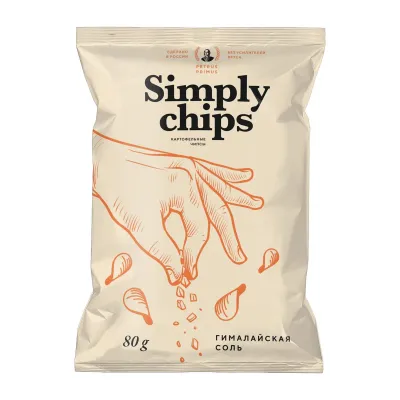 Чипсы картофельные Simply Chips Гималайская соль шт/ 80г