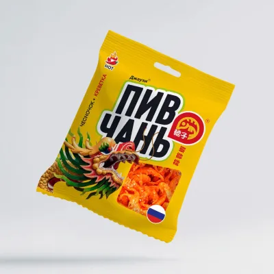 Джаузи пивчань пшеничные снеки "Креветка и чеснок" шт/ 20 г