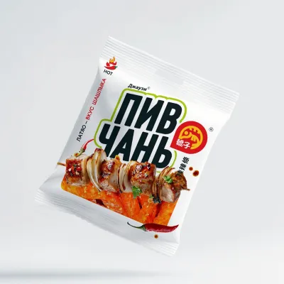 Джаузи пивчань пшеничные снеки "Шашлычок со сметаной и луком" шт/ 20 г