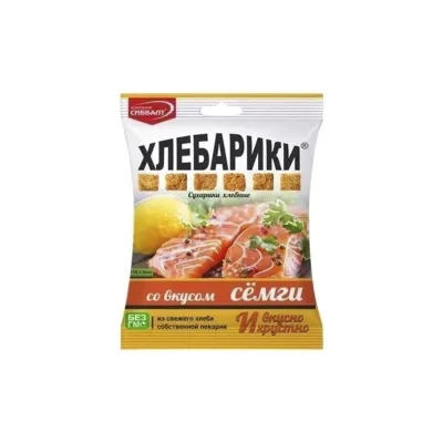 Сухарики хлебные СУРАХИКИ ХЛЕБАРИКИ со вкусом Семги шт/40 гр