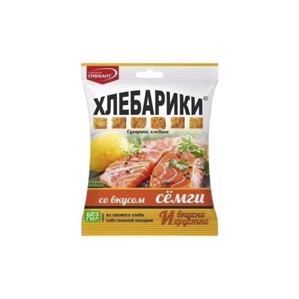 Сухарики хлебные СУРАХИКИ ХЛЕБАРИКИ со вкусом Семги шт/40 гр