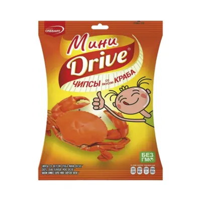Чипсы со вкусом краба Мини Drive шт/ 55 гр
