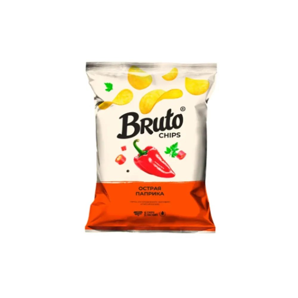 BRUTO FLAVOR Чипсы классика острая паприка 60 гр/ 12 шт уп.