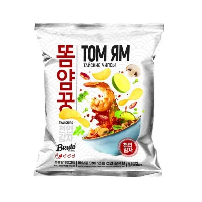 BRUTO ASIAN Чипсы классика том ям  80 гр/ 10 шт уп.