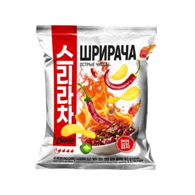 BRUTO ASIAN Чипсы классика шрирача 80 гр/ 10 шт уп.